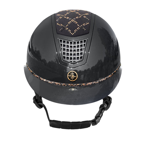 Fair Play Quantinum WV Spotlight Shiny VG Riding Helmet Black