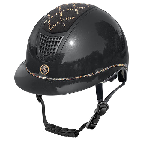 Fair Play Quantinum WV Spotlight Shiny VG Riding Helmet Black