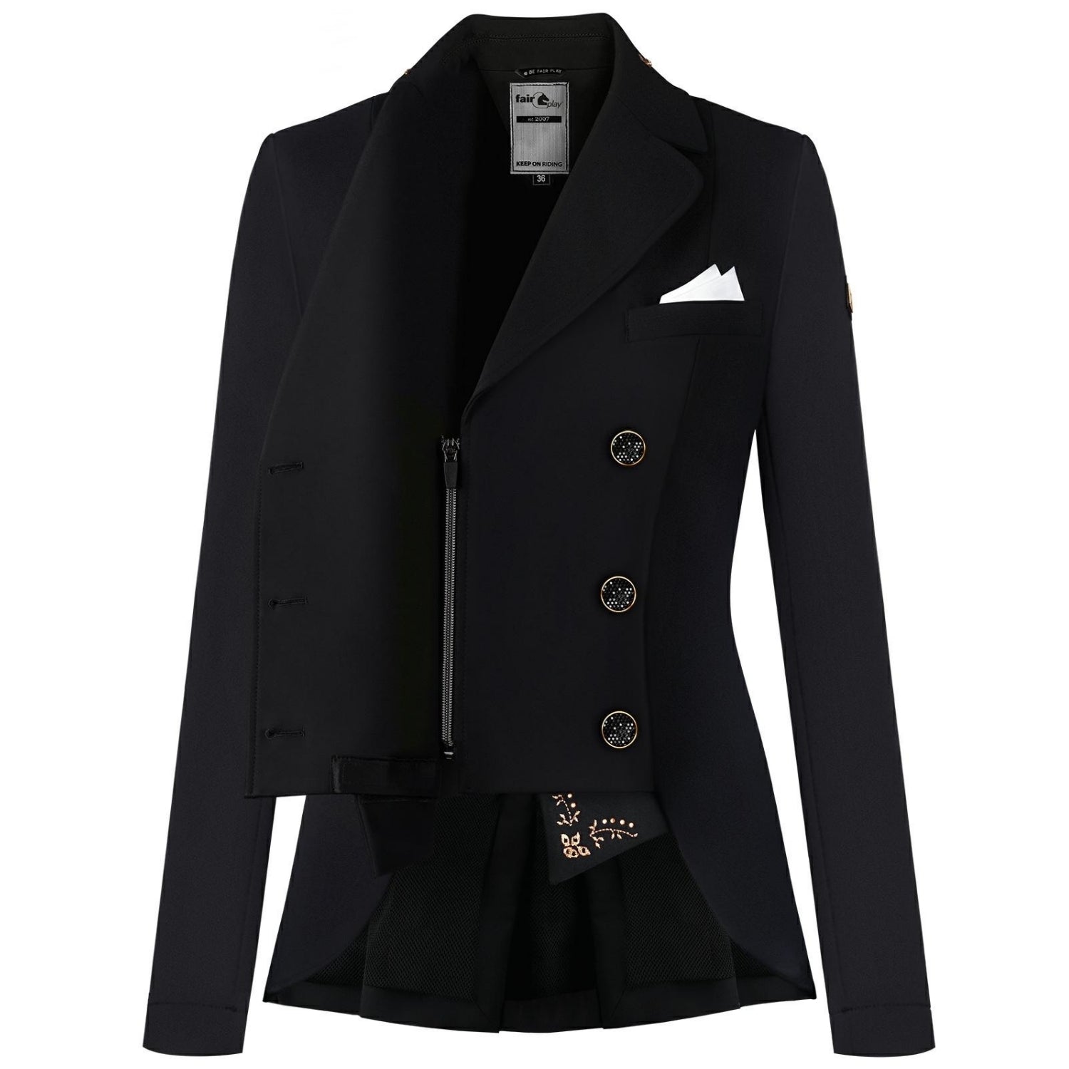 Fairplay Alissa Fleur Rosegold Dressage Short Tailcoat Black