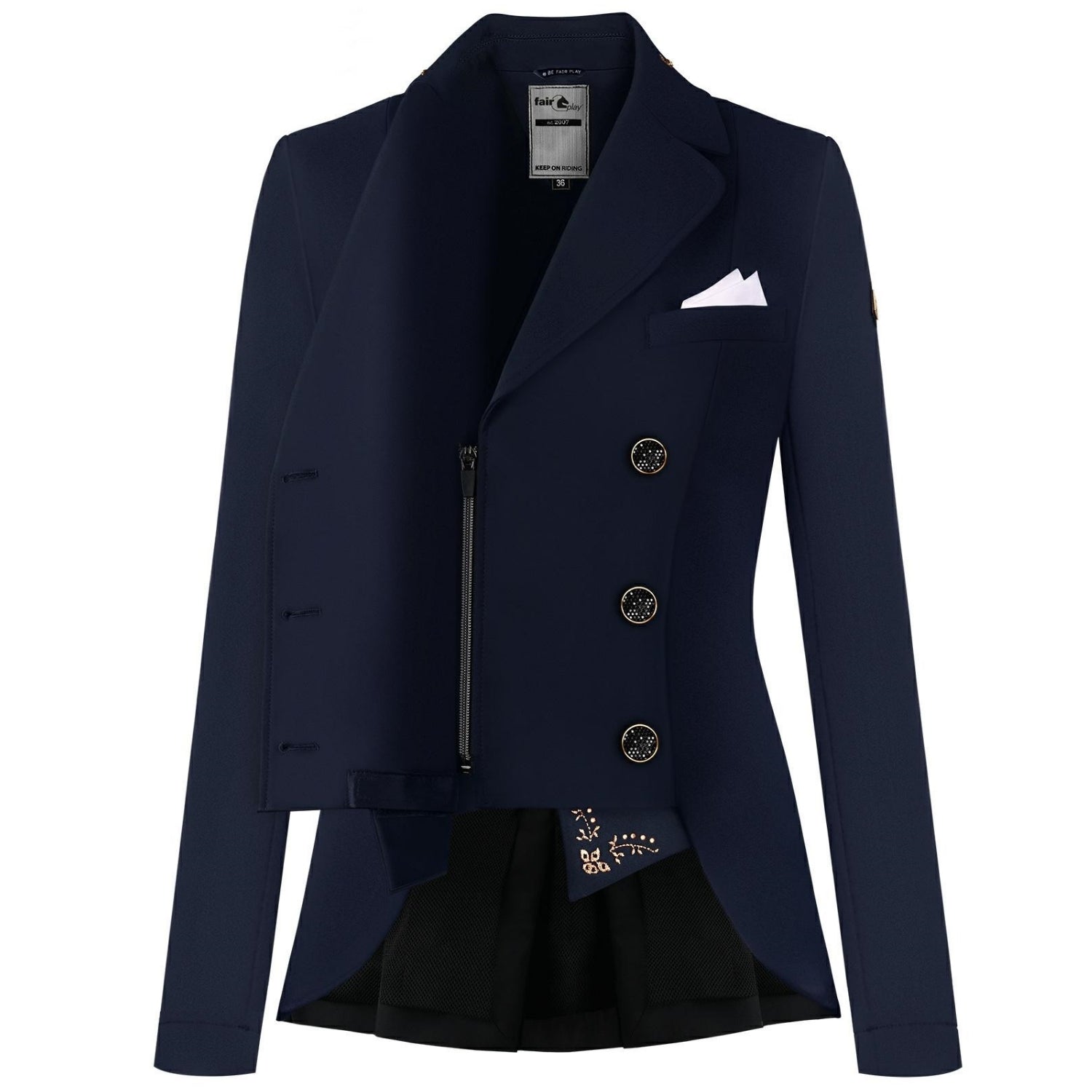 Fairplay Alissa Fleur Rosegold Dressage Short Tailcoat Navy
