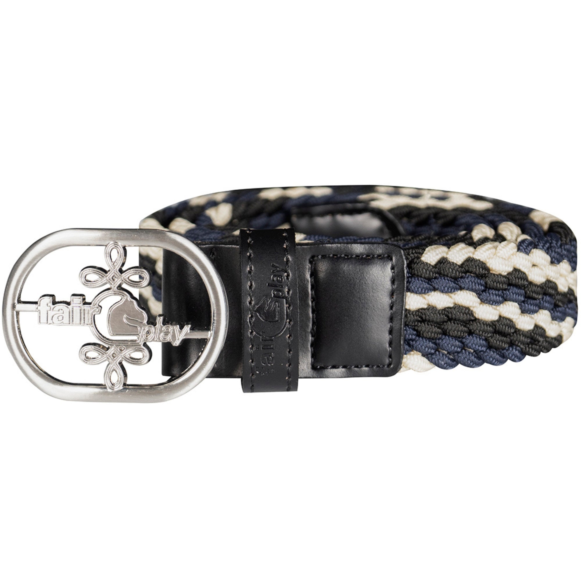 Fair Play Joel Stripes Belt Navy Steel Blue