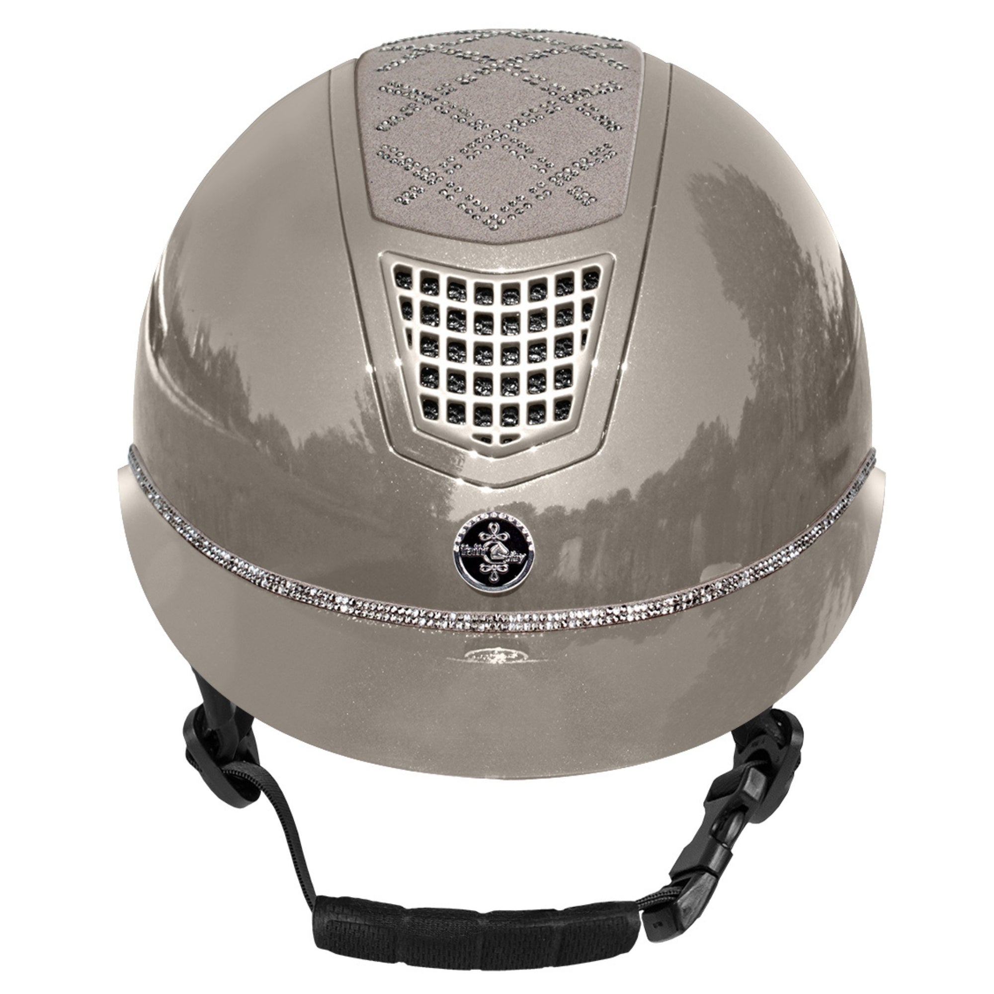 Fairplay Helmet Quantinum Spotlight Shiny Silver Helmet Almond Frost