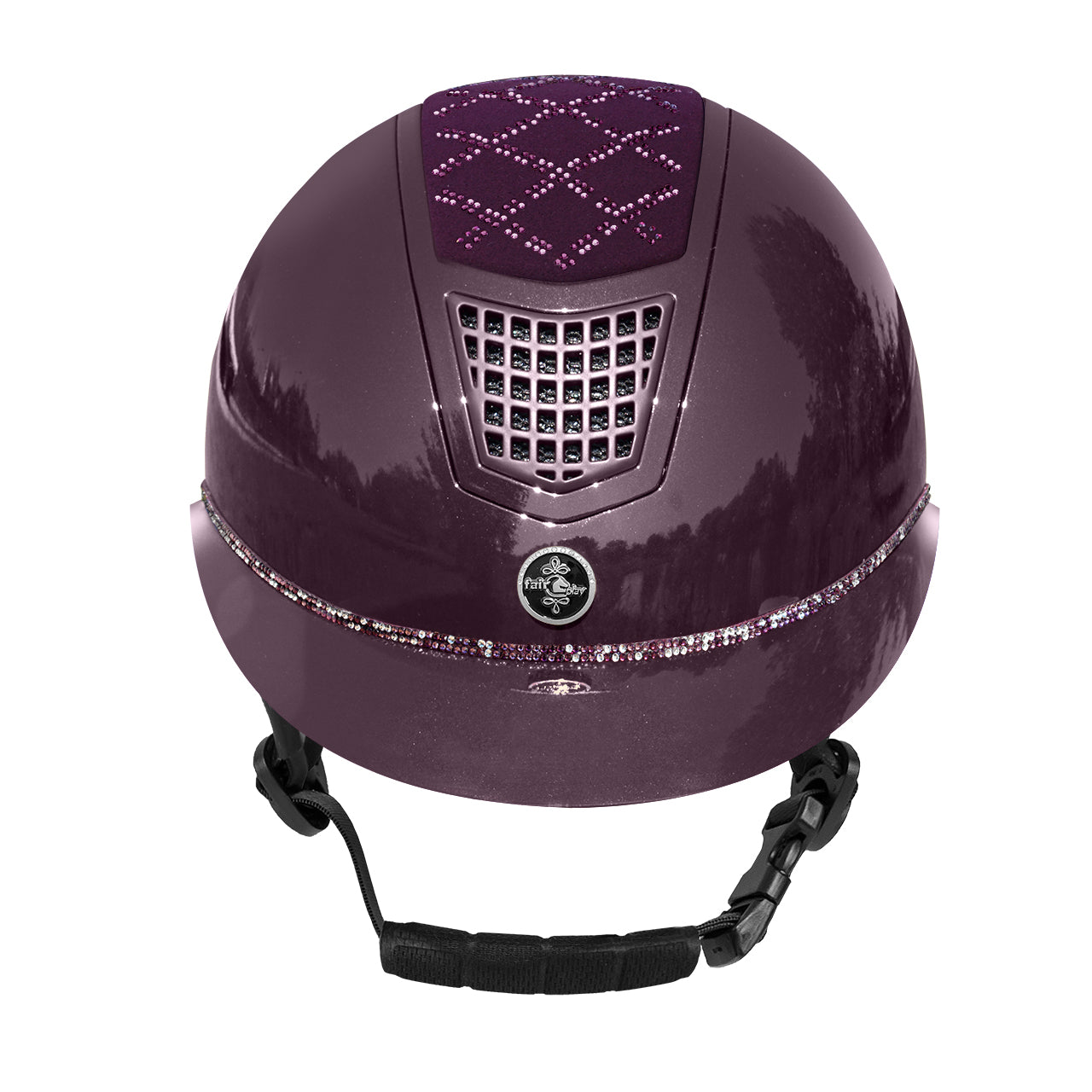 Fairplay Helmet Quantinum Spotlight Shiny Silver Helmet Royal Berry