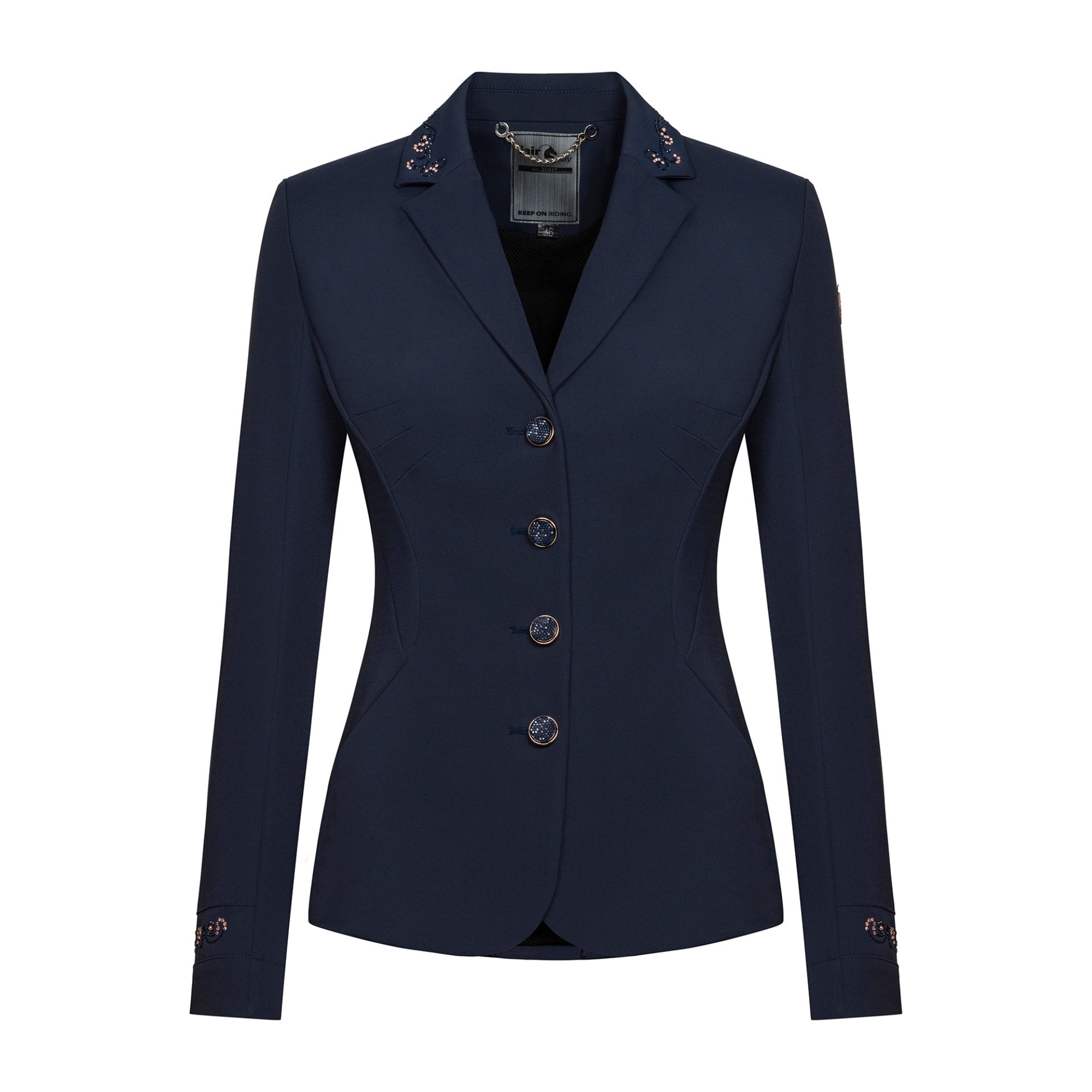 Fair Play Taylor Chic Rosegold Show Jacket Navy