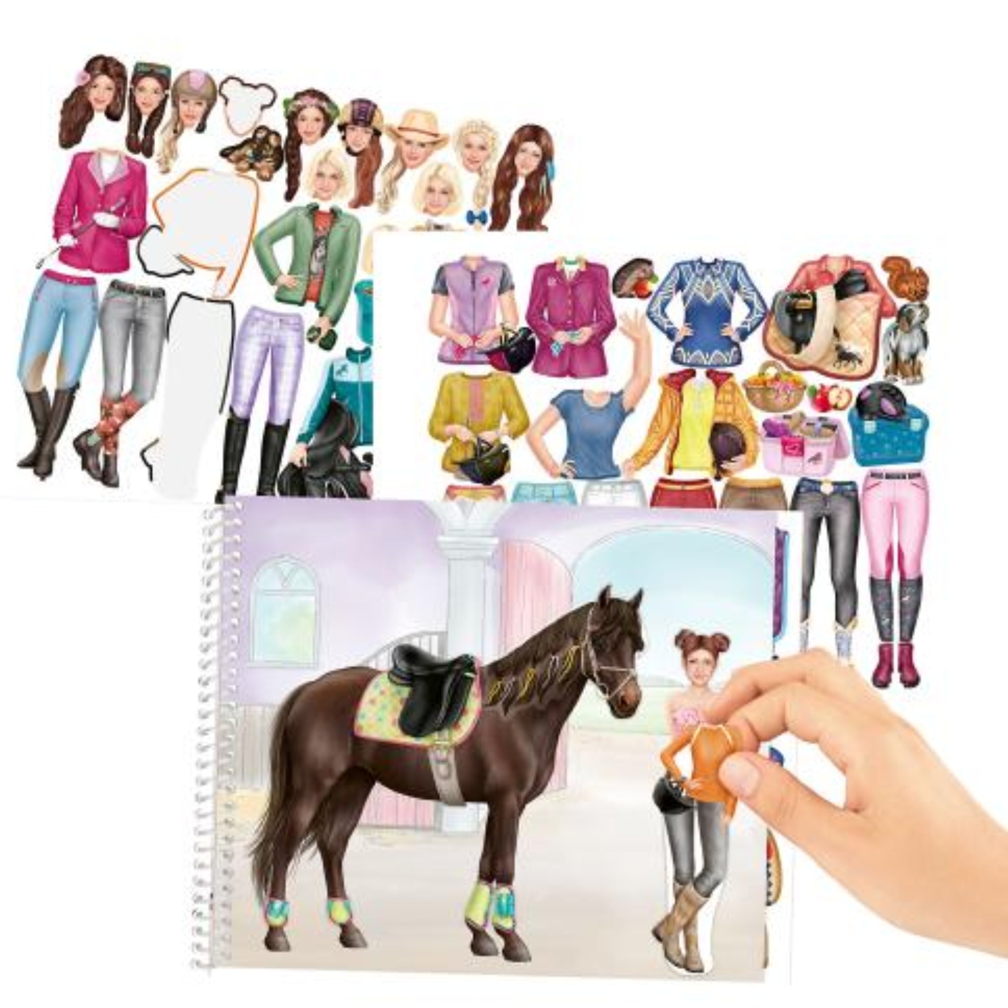 Miss Melody Dress Me Up Horse and Rider Sticker Book With Foil and Paper Stickers