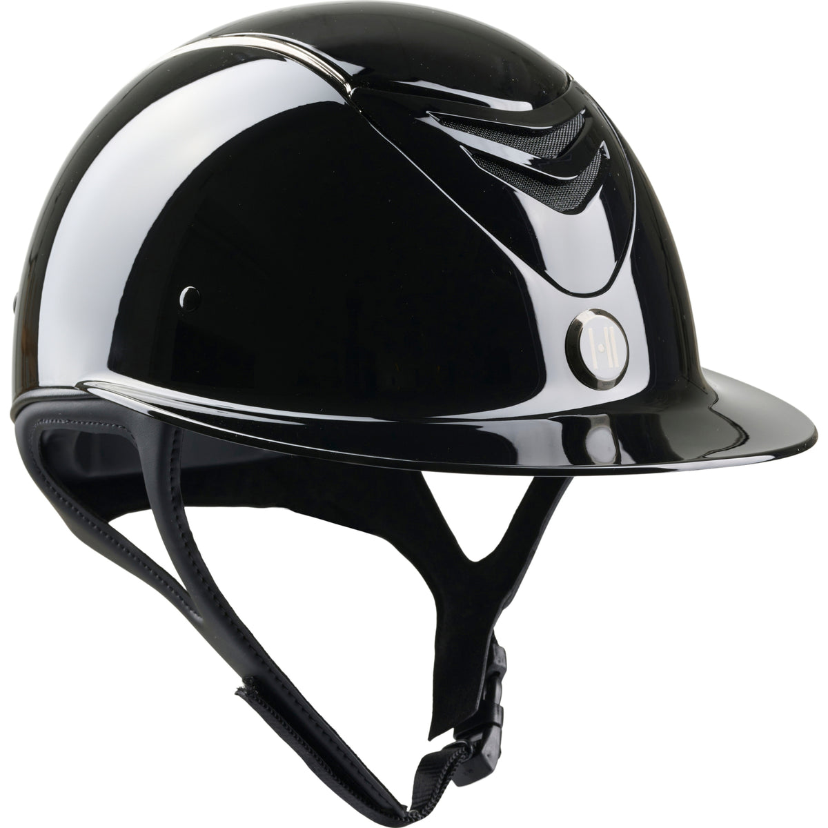 One K MIPS Avance Glossy Chrome Pipe Riding Helmet Black