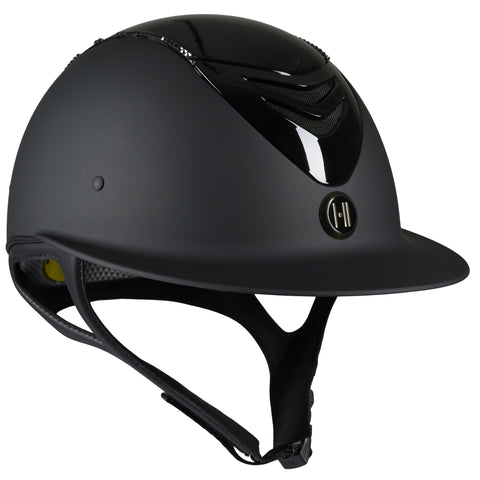 OneK Helmet Mips Avance Matt Glossy Top Swarovski Black