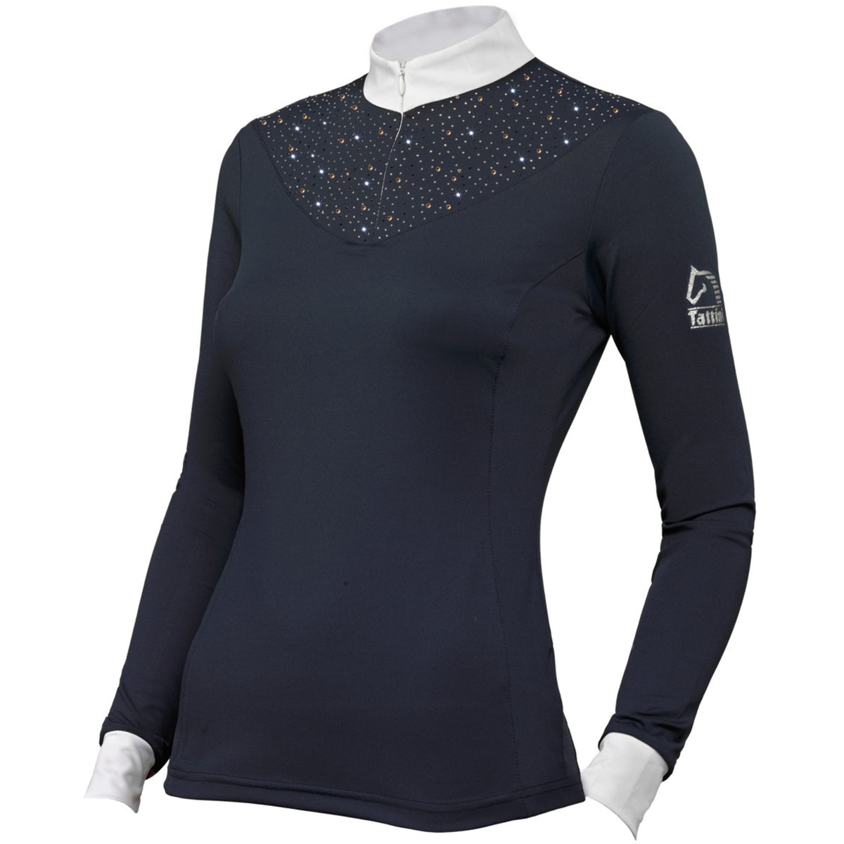 Tattini Mixed Rhinestone Women's Long Sleeve Show Shirt