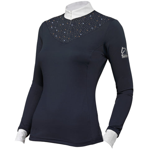 Tattini Mixed Rhinestone Women's Long Sleeve Show Shirt