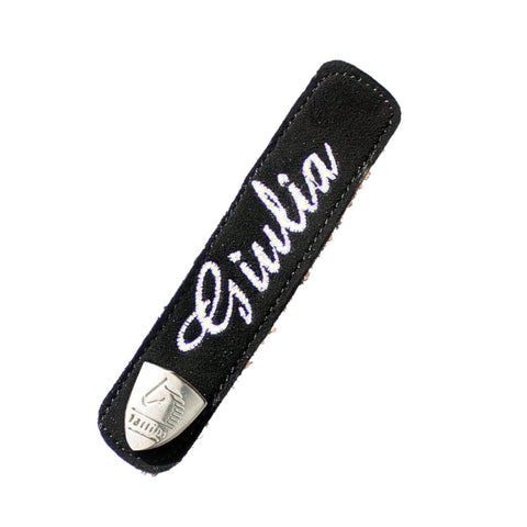 Tattini Suede Straps With Embroidered Name