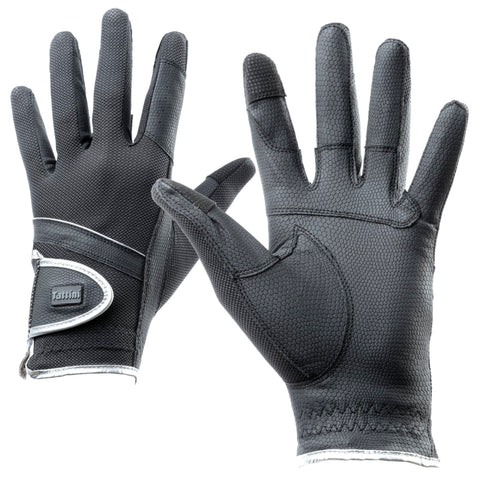Tattini Tech Fabric Silver Gloves Black