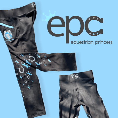 Equestrian Princess Kids Riding Tights Blue