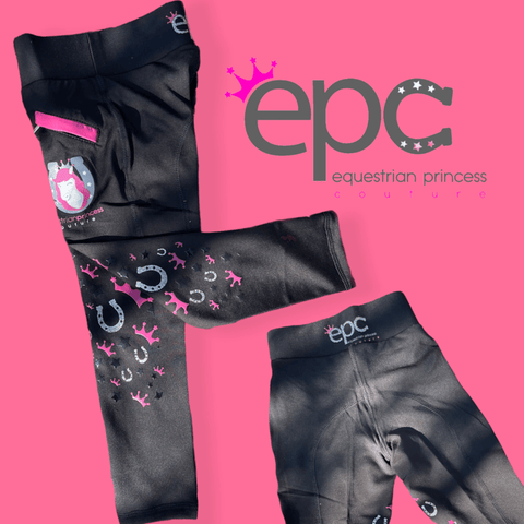 Equestrian Princess Kids Riding Tights Pink