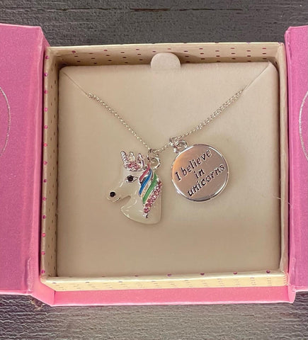 Equilibrium Girls Mystical Charm Unicorn Necklace 