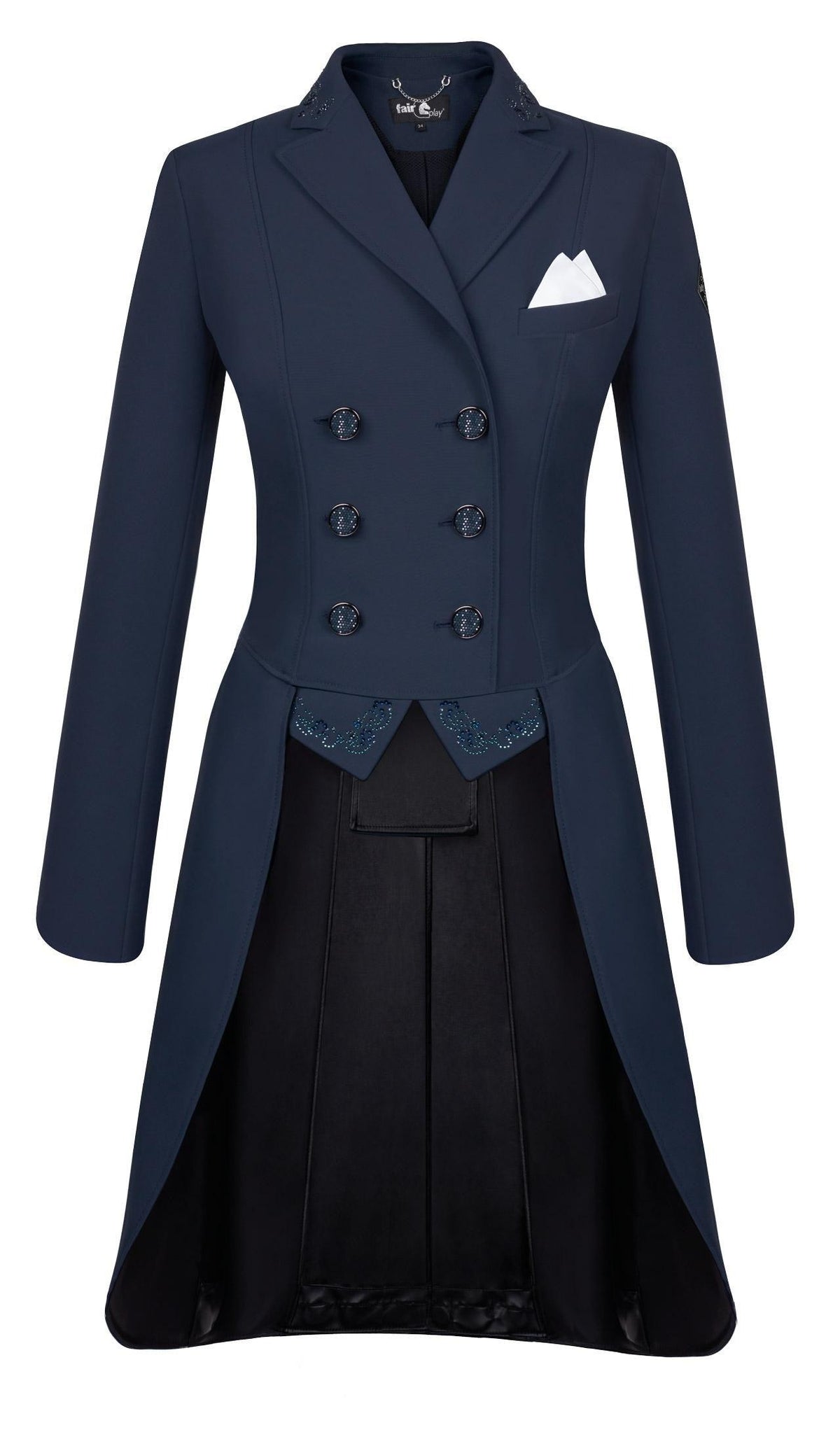Fairplay Dorothee Chic Long Tailcoat Show Jacket Navy