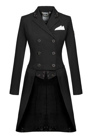 Fairplay Dorothee Chic Rosegold Long Tailcoat Show Jacket Black
