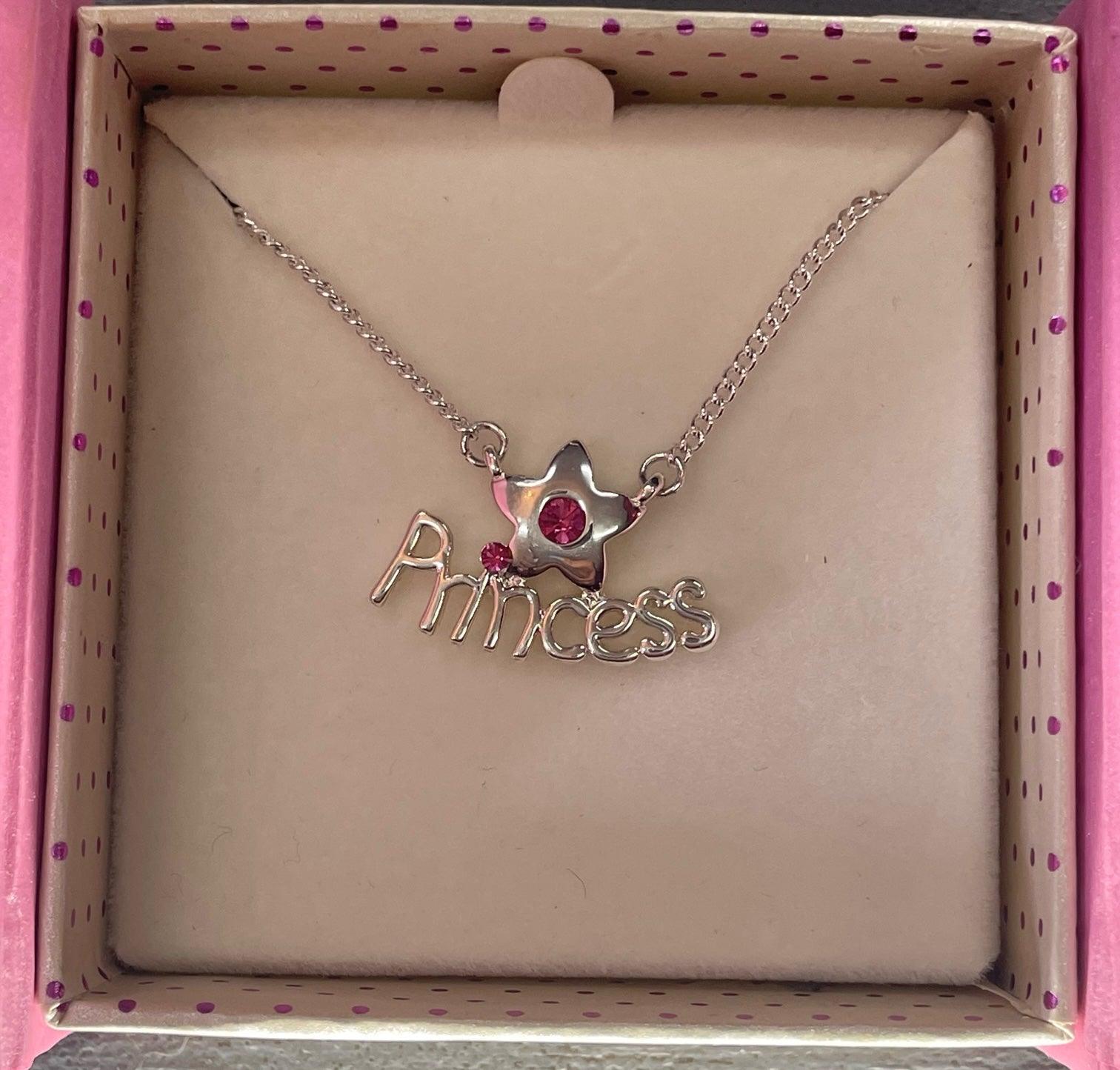 Equilibrium Young Girls Silver Plated Necklace Princess