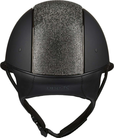 One K Avance Matt Shine Chrome Riding Helmet Black