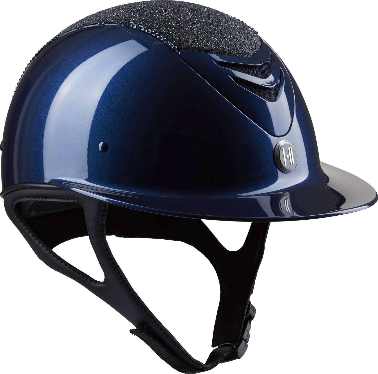 One K Defender Avance Glossy Glitter Riding Helmet Navy