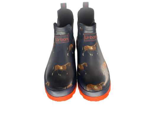 Urban Short Rain Boots Red Navy